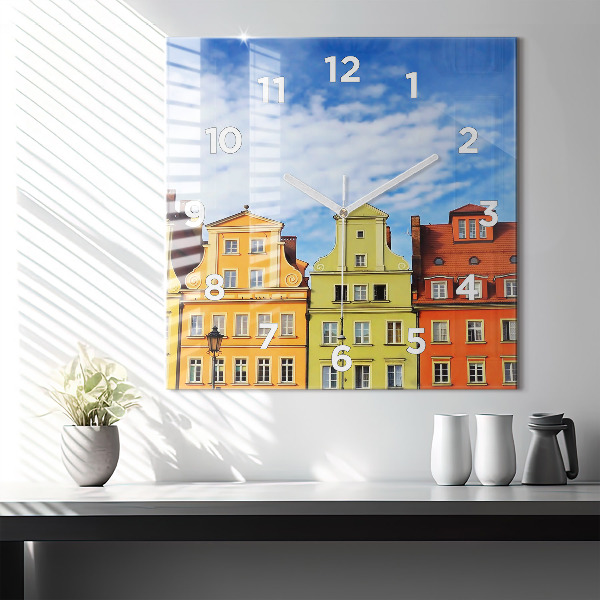 Wanduhr modern quadratisch Breslau - Alte Stadt
