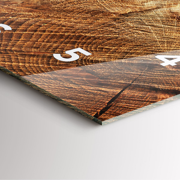 Wanduhr modern quadratisch Alter Baumstamm