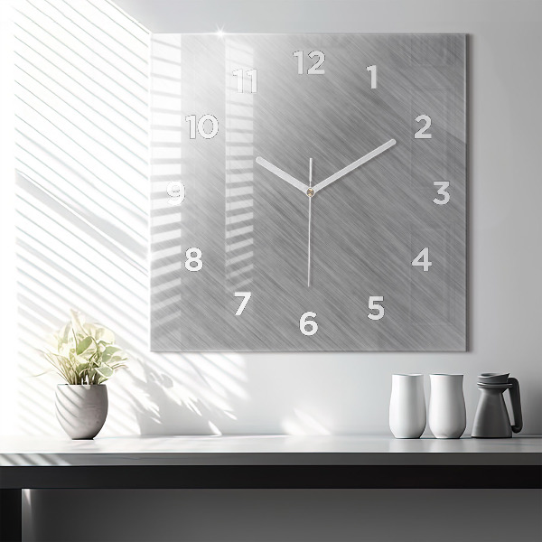 Wanduhr quadratisch mit motiv Metallwand