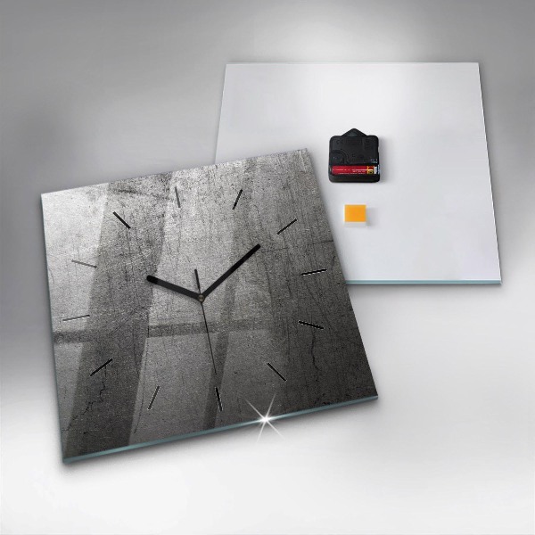 Wanduhr modern quadratisch Metallwand