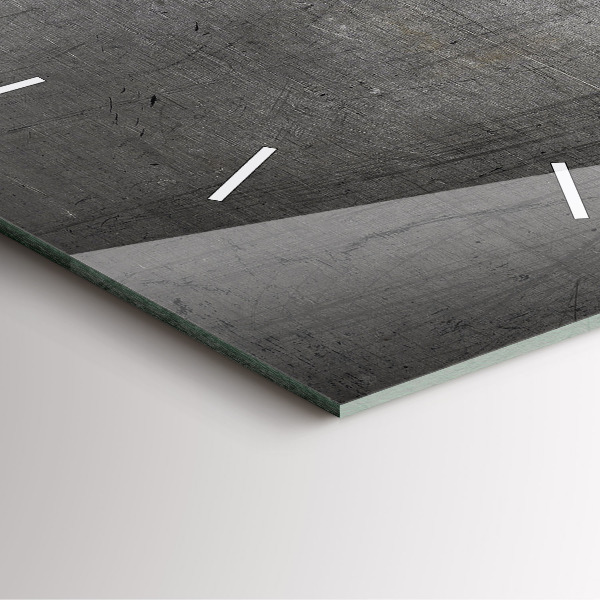 Wanduhr modern quadratisch Metallwand