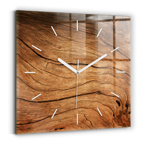 Wanduhr quadratisch mit motiv Altes Holz