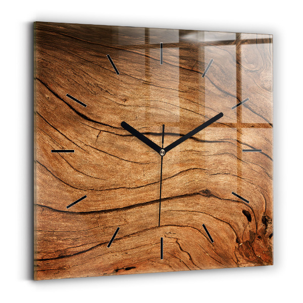 Wanduhr quadratisch mit motiv Altes Holz