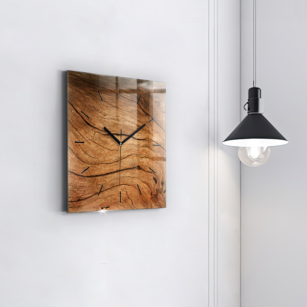 Wanduhr quadratisch mit motiv Altes Holz
