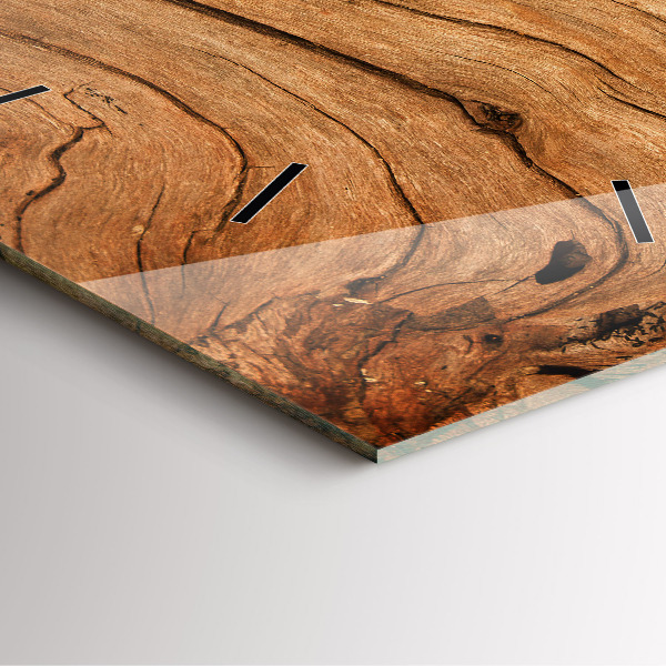 Wanduhr quadratisch mit motiv Altes Holz