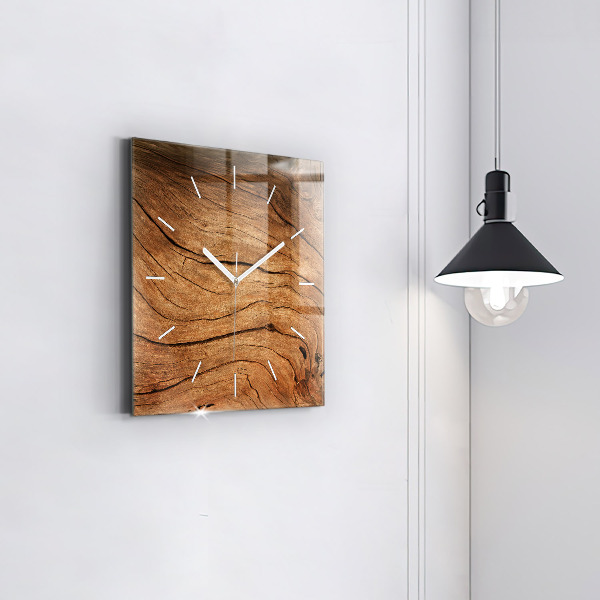 Wanduhr quadratisch mit motiv Altes Holz