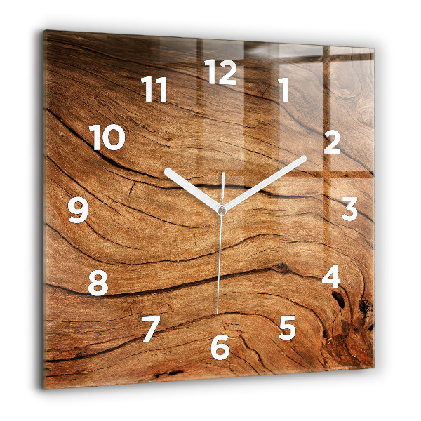 Wanduhr quadratisch mit motiv Altes Holz