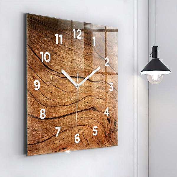 Wanduhr quadratisch mit motiv Altes Holz