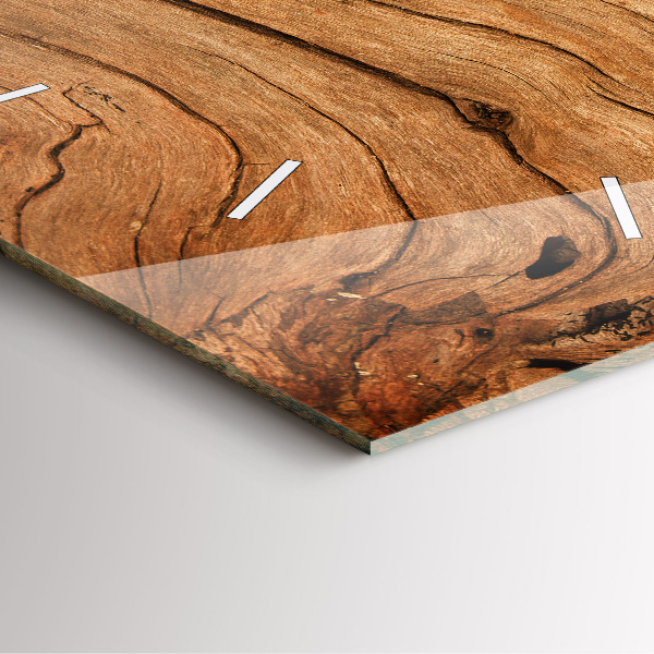 Wanduhr quadratisch mit motiv Altes Holz