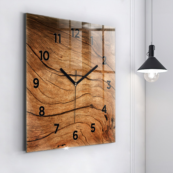 Wanduhr quadratisch mit motiv Altes Holz