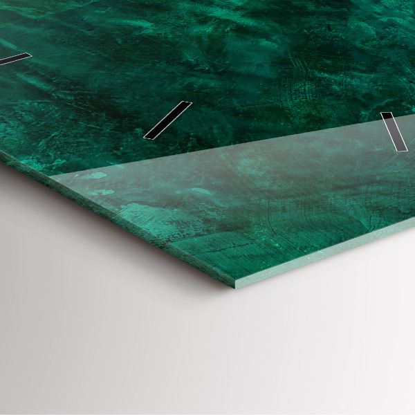 Wanduhr quadratisch Smaragd Wand