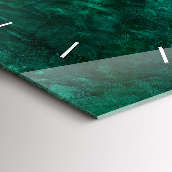 Wanduhr quadratisch Smaragd Wand