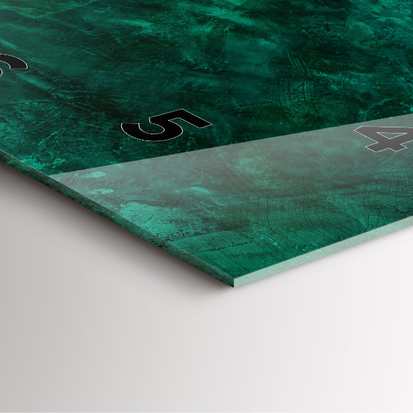 Wanduhr quadratisch Smaragd Wand