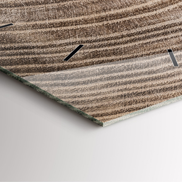 Wanduhr quadratisch Baumstamm