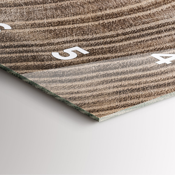 Wanduhr quadratisch Baumstamm