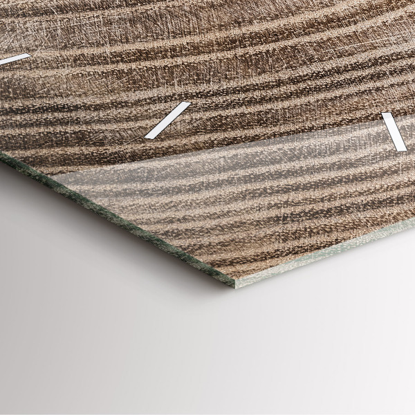 Wanduhr quadratisch Baumstamm