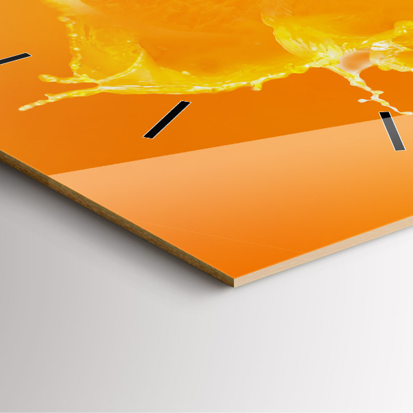 Wanduhr quadratisch Orange