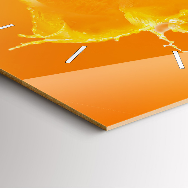 Wanduhr quadratisch Orange