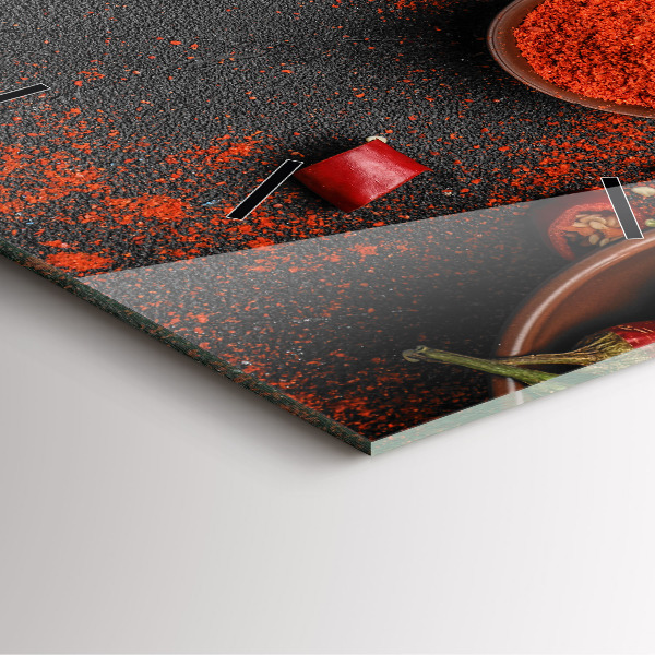 Wanduhr quadratisch Rote Paprika