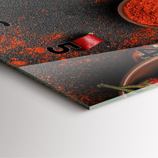 Wanduhr quadratisch Rote Paprika