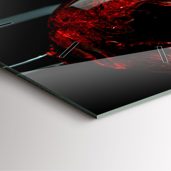 Wanduhr quadratisch mit motiv Weinflasche