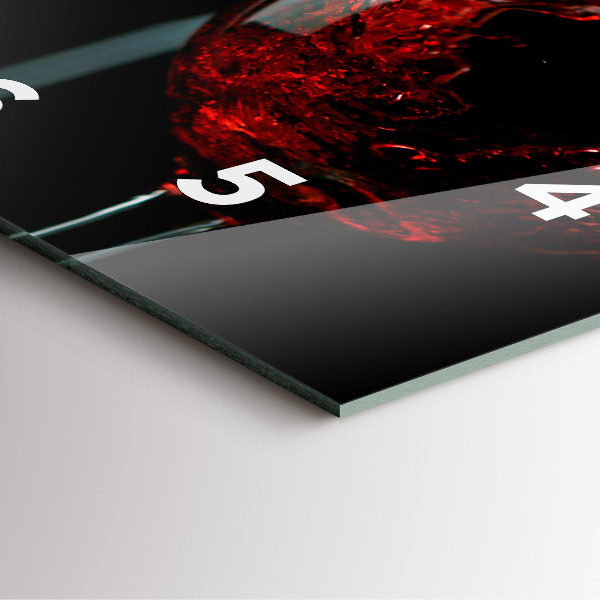 Wanduhr quadratisch mit motiv Weinflasche