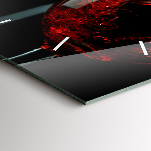 Wanduhr quadratisch mit motiv Weinflasche