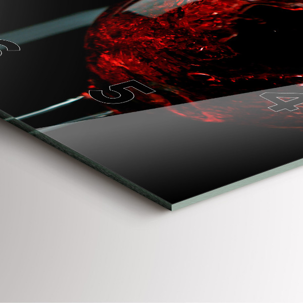 Wanduhr quadratisch mit motiv Weinflasche