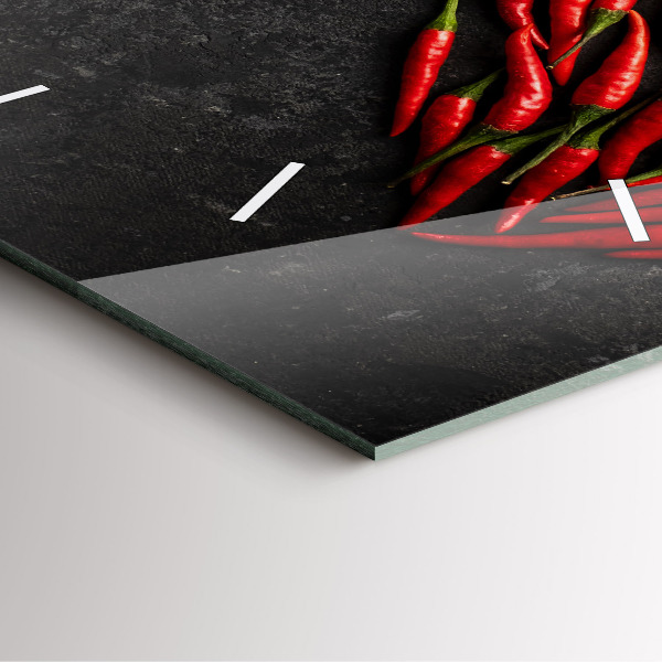 Wanduhr quadratisch mit motiv Herz aus Pfefferminz