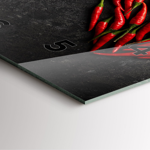 Wanduhr quadratisch mit motiv Herz aus Pfefferminz