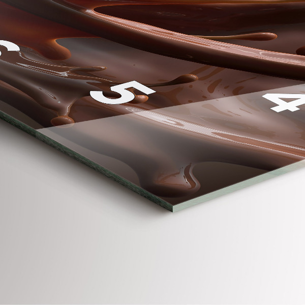 Wanduhr modern quadratisch Kakao