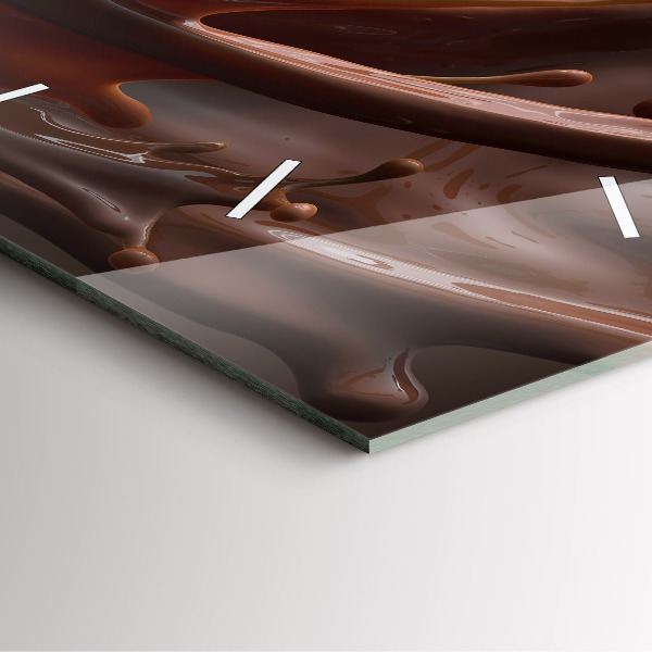 Wanduhr modern quadratisch Kakao