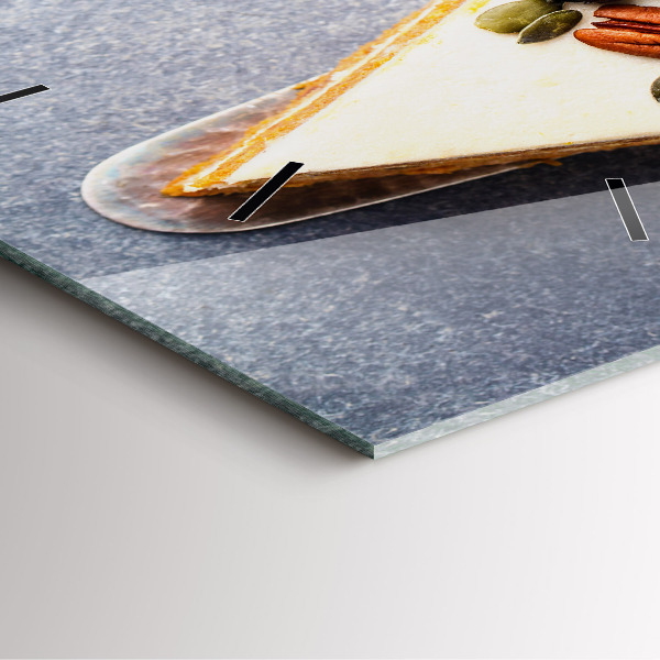 Wanduhr quadratisch mit motiv Ein Stück Kuchen