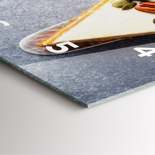 Wanduhr quadratisch mit motiv Ein Stück Kuchen