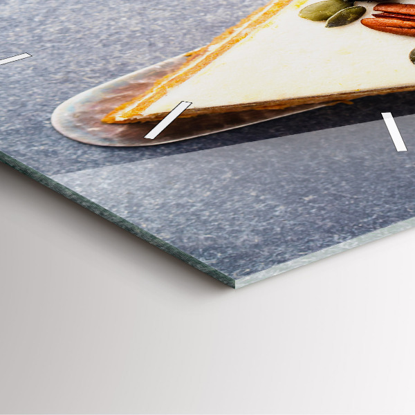 Wanduhr quadratisch mit motiv Ein Stück Kuchen