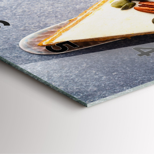 Wanduhr quadratisch mit motiv Ein Stück Kuchen