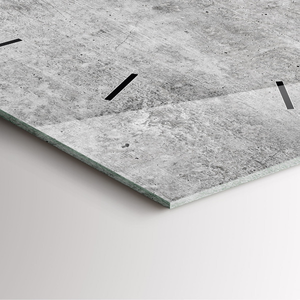 Wanduhr modern quadratisch Rohe Wand