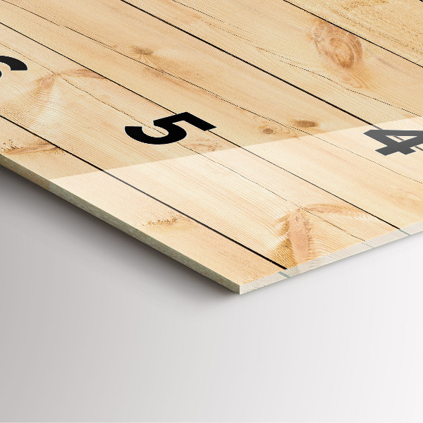 Wanduhr quadratisch Hölzerne Bretter