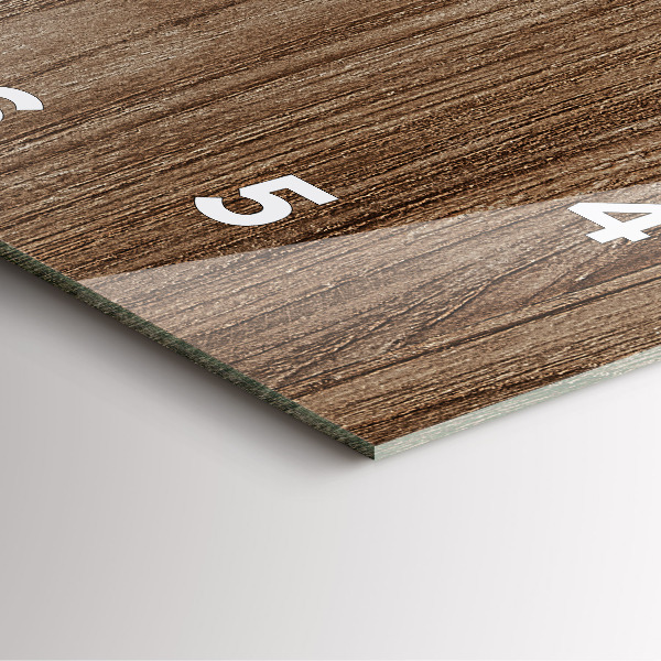 Wanduhr quadratisch mit motiv Dunkles Holz