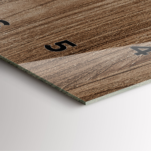 Wanduhr quadratisch mit motiv Dunkles Holz