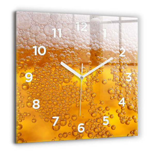 Wanduhr quadratisch Bier