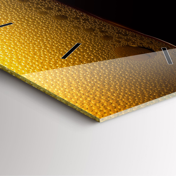 Wanduhr modern quadratisch Orangensaft