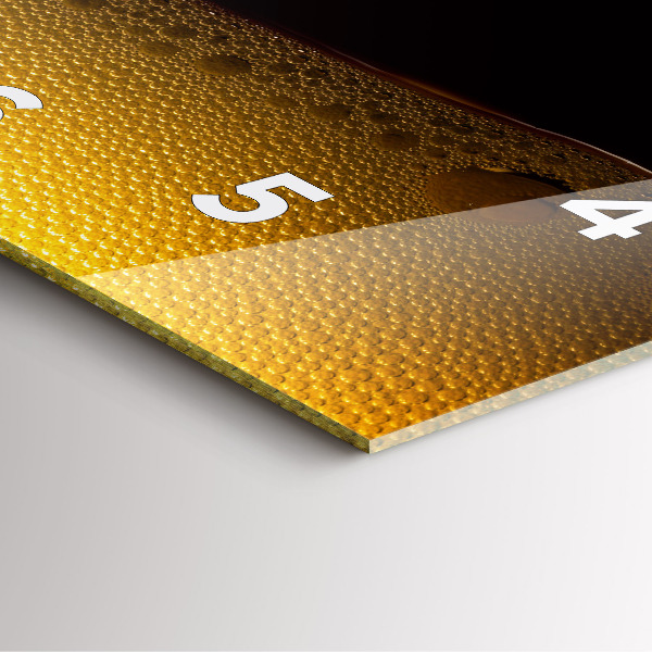 Wanduhr modern quadratisch Orangensaft