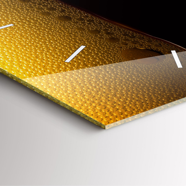 Wanduhr modern quadratisch Orangensaft