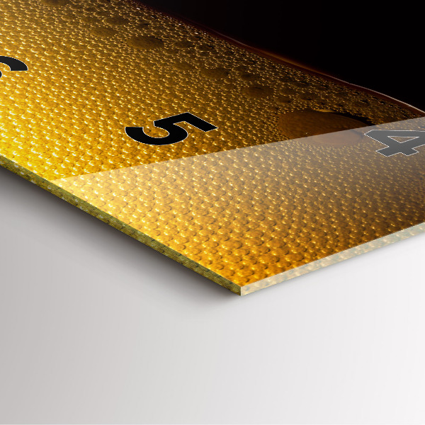 Wanduhr modern quadratisch Orangensaft