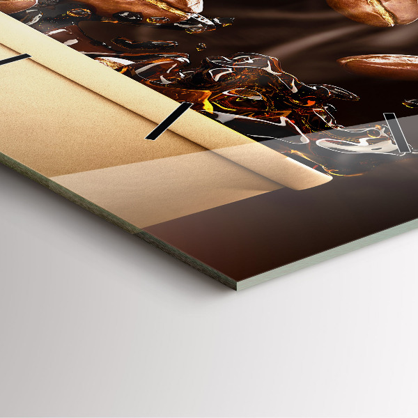 Wanduhr modern quadratisch Heißer Kaffee