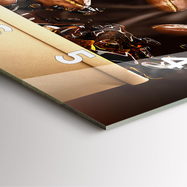 Wanduhr modern quadratisch Heißer Kaffee