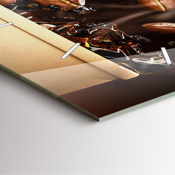 Wanduhr modern quadratisch Heißer Kaffee