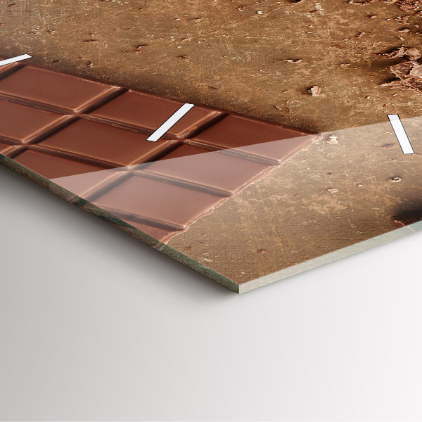 Wanduhr modern quadratisch Schokoladentafeln