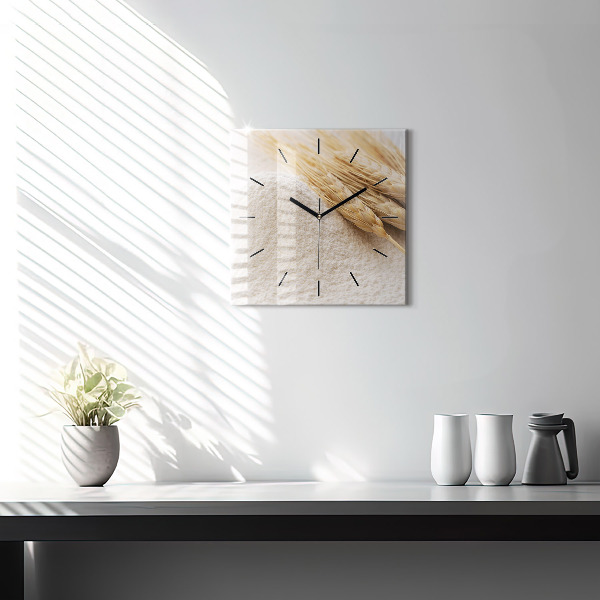 Wanduhr quadratisch Mehl